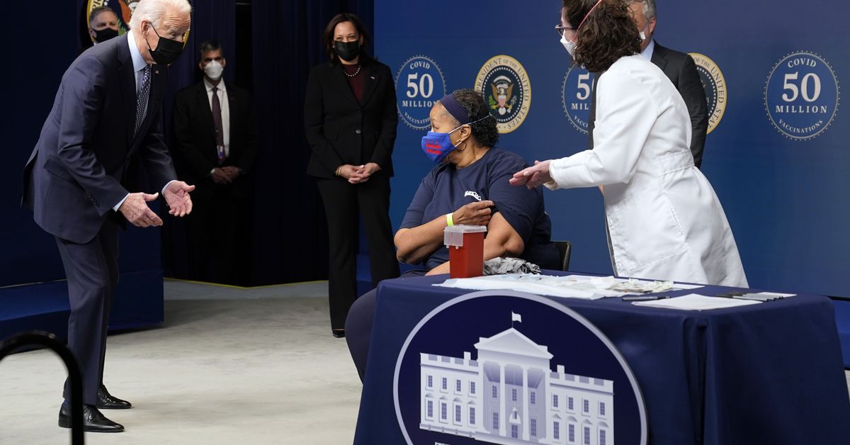 Biden marks 50M vaccine doses in first 5 weeks in
office 1