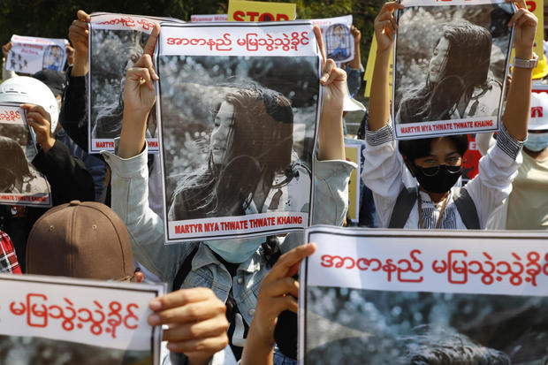 Killing of protesters fuels anti-coup demonstrations in
Myanmar 1