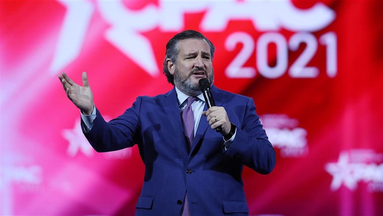Cruz mocks mask rules, AOC's Capitol riot response in CPAC
speech 1
