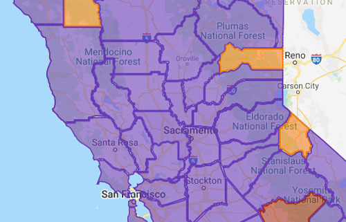 Map of California coronavirus tiers: 2 counties move to
orange 1