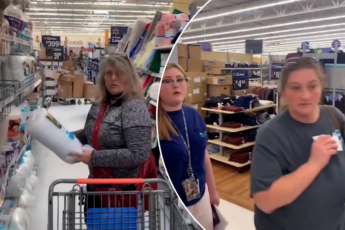No-mask Walmart shoppers confronted with sarcasm in Atlanta,
Georgia 1