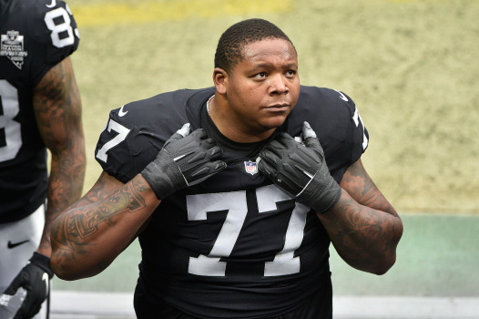 Raiders agree to trade Trent Brown, who celebrates reported
Patriots reunion 1