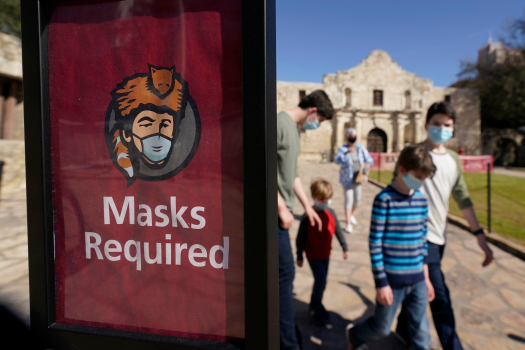 Protest against Texas governor’s lifting of mask mandate set
for Monday 1
