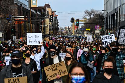 Protesters march in Minneapolis on eve of Derek Chauvin’s
trial 1 Protesters march in Minneapolis on eve of Derek Chauvin’s
trial 1