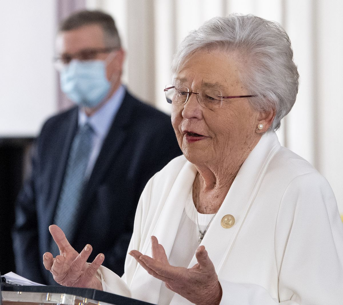 Alabama Gov. Kay Ivey extends mandatory mask order through
April 9 1