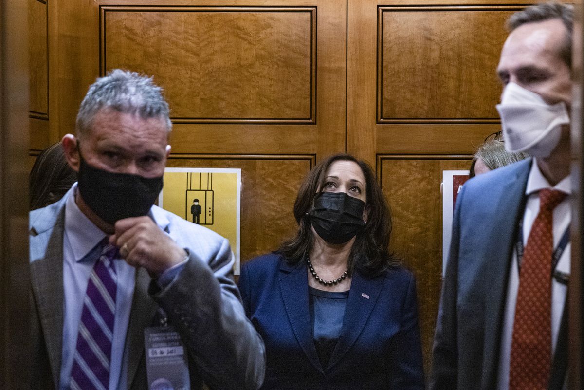 ‘We are not going to be timid’: Harris breaks partisan tie
to open Senate debate on COVID relief bill 1