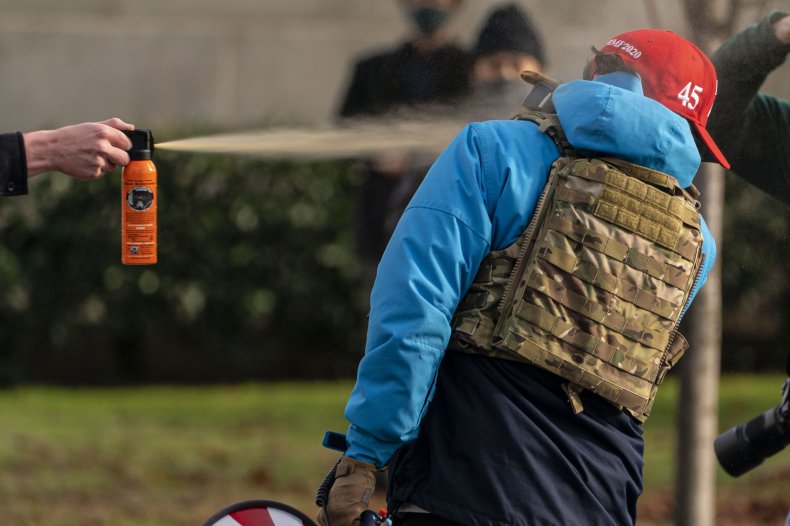 Dangers of Bear Spray Explained After Arrests Over Capitol
Officer Assault 1