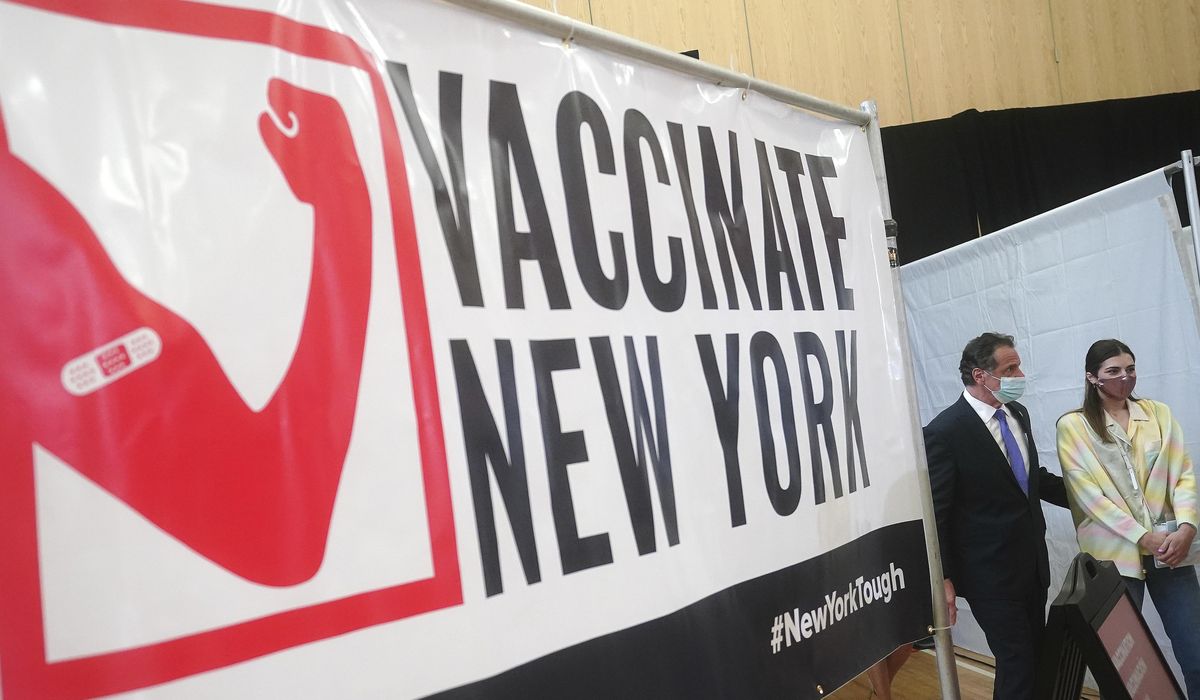 NY to expand COVID-19 vaccine eligibility to those over
30 1