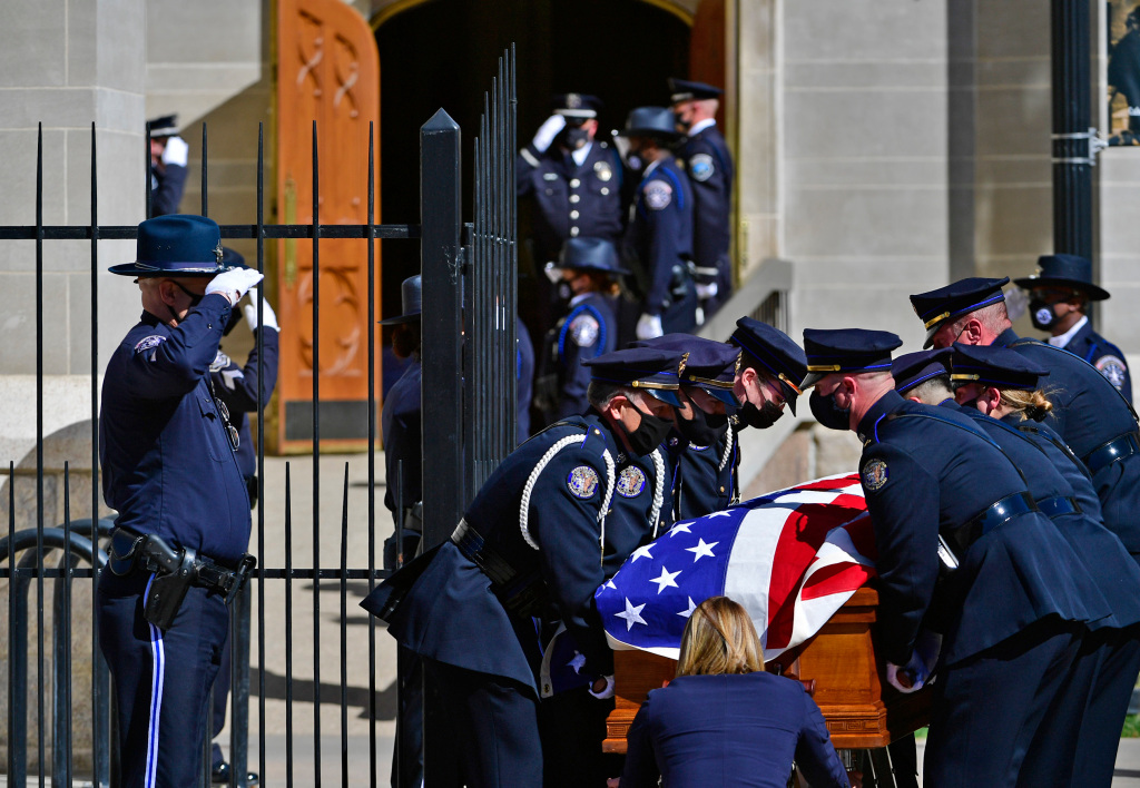 PHOTOS: Mass honoring Boulder police officer Eric Talley
held at Denver cathedral 1 PHOTOS: Mass honoring Boulder police officer Eric Talley
held at Denver cathedral 1