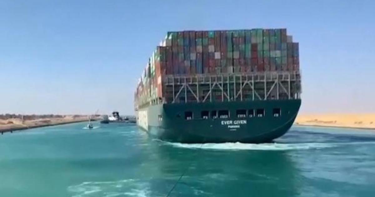 Crucial trade route reopens after massive ship freed from
Suez Canal 1