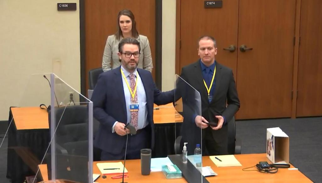 Jurors shown video of Floyd death at ex-officer Derek
Chauvin’s murder trial 1