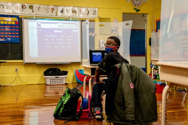 C.D.C. Says 3 Feet in Elementary Schools With Masks Is
O.K. 1