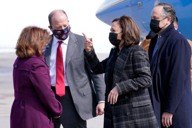 “We want to make sure you stay open”: Vice President Kamala
Harris, husband promote federal stimulus plan in Colorado 1