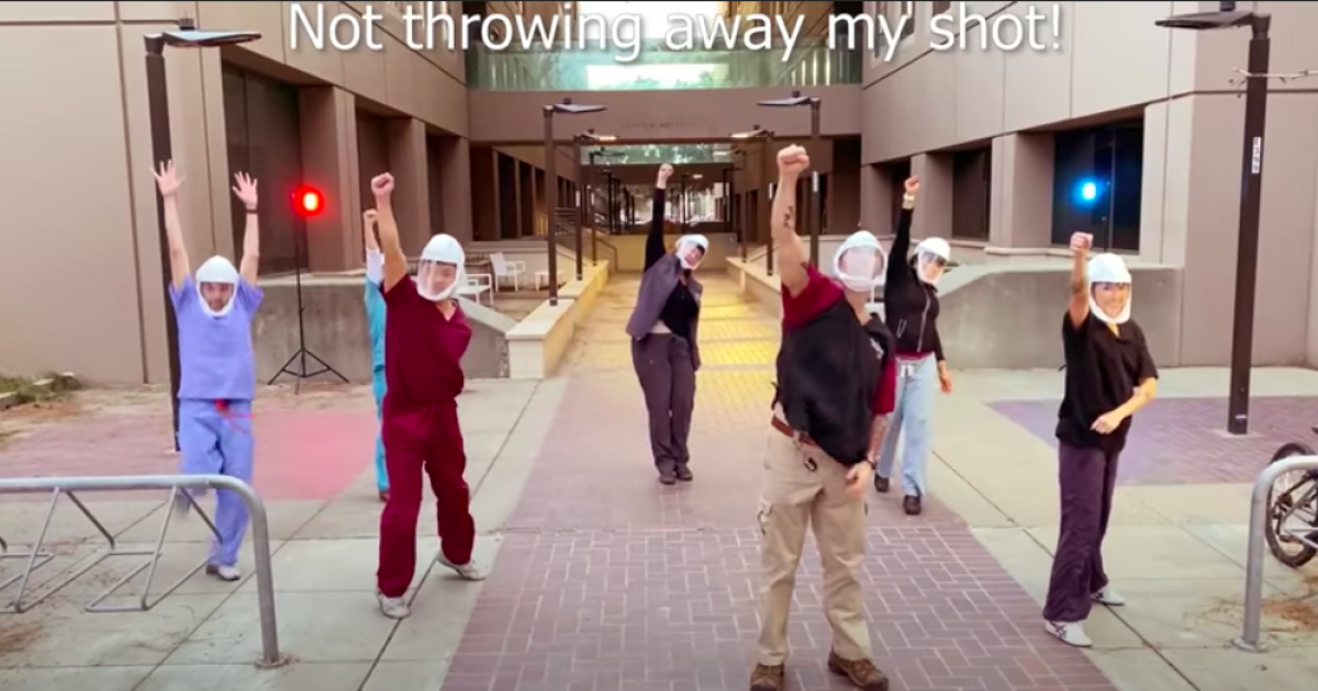 California doctor remixes 'My Shot' from 'Hamilton' in video
to promote COVID-19 vaccine 1