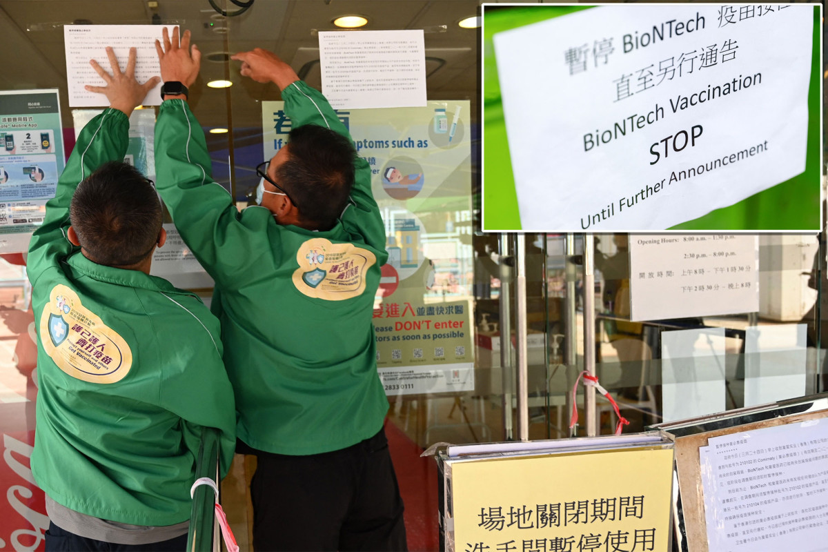 Hong Kong bans Pfizer’s COVID-19 vaccine over packaging
defects 1