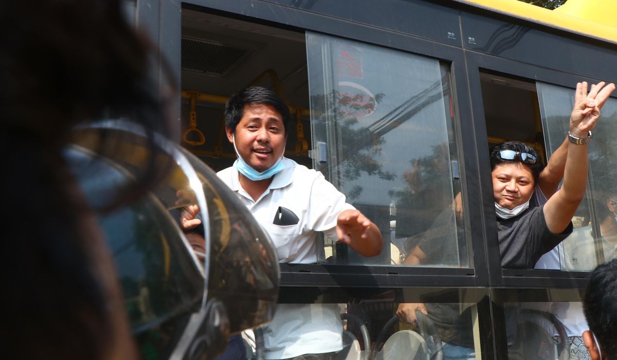 Myanmar junta frees hundreds held for anti-coup
protests 1