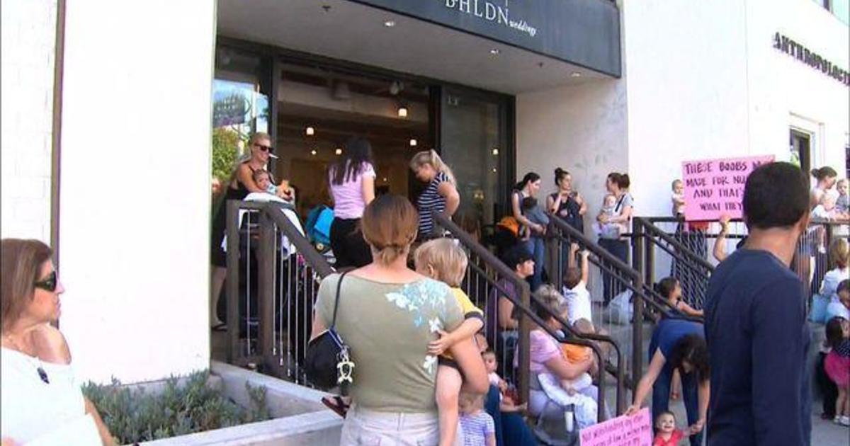 Breastfeeding moms protest outside Anthropologie store in
Beverly Hills 1 Breastfeeding moms protest outside Anthropologie store in
Beverly Hills 1