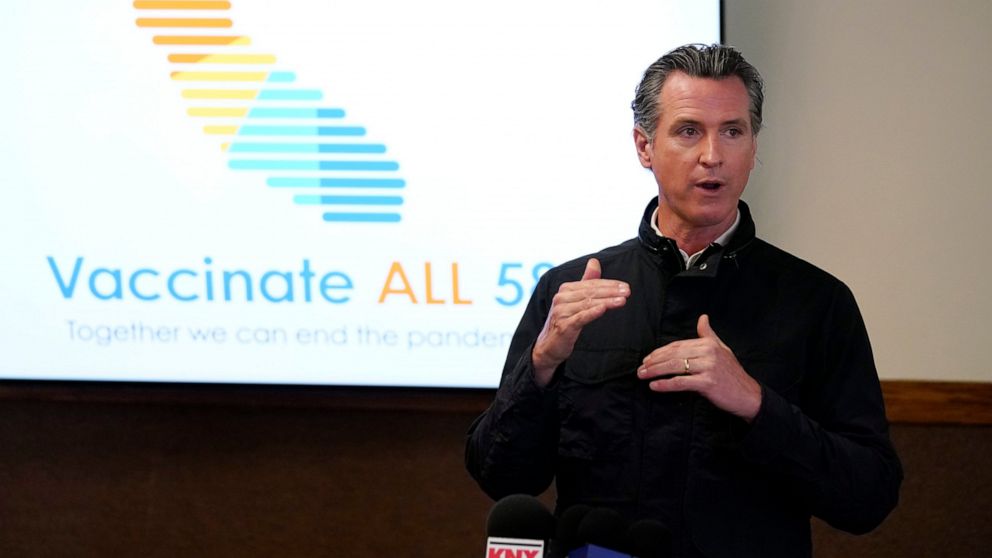 California to open vaccinations to everyone 16 and
older 1