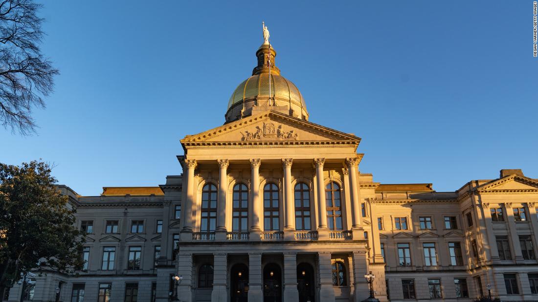 Georgia state lawmaker arrested protesting voting
restriction bill outside governor's office 1