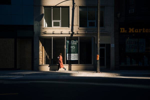 Empty Office Buildings Squeeze City Budgets as Property
Values Fall 1