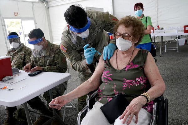 Covid-19 News: Young People Crowd a Florida FEMA Site in
Hopes of Vaccination 1