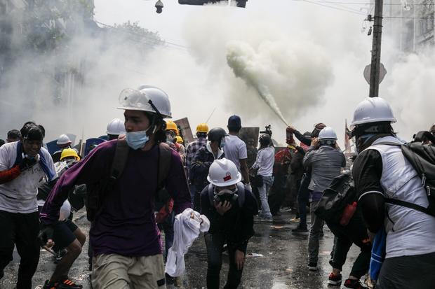 Myanmar protests persist despite rulers' bloody post-coup
crackdown 1