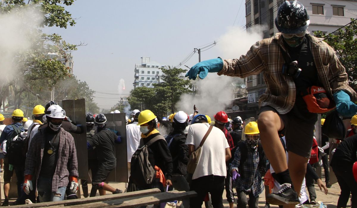 Myanmar police fire on protesters in ancient former
capital 1