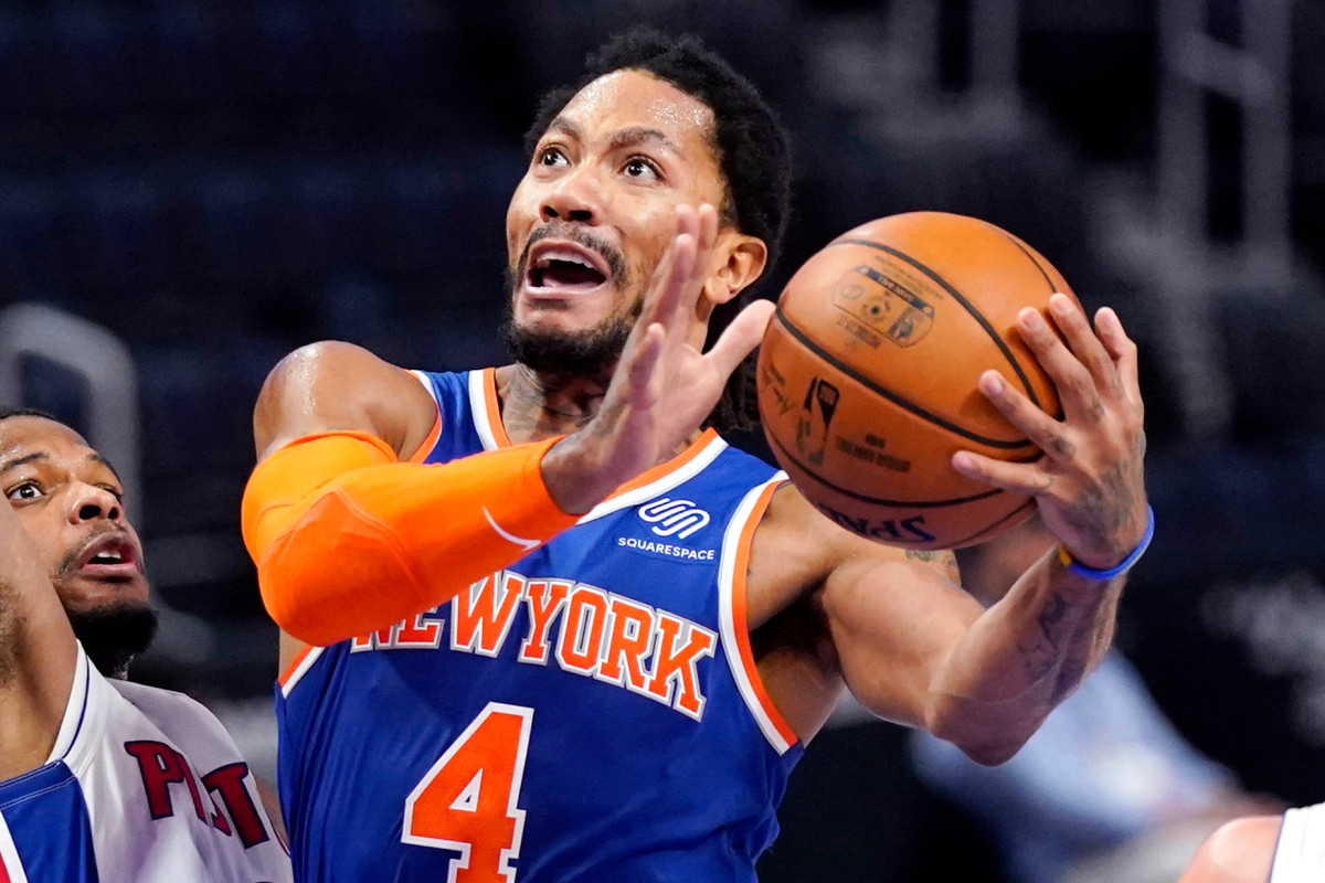 Derrick Rose could play in Knicks’ next game after COVID-19
scare 1