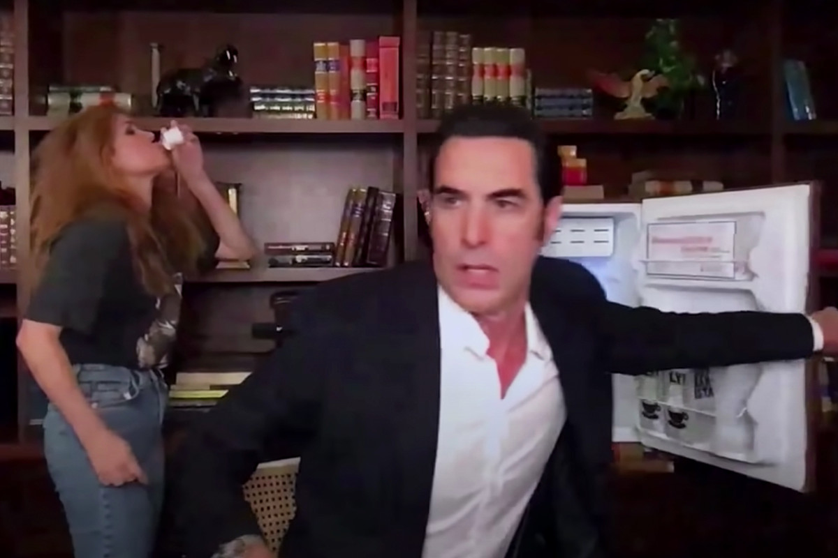 Sacha Baron Cohen Sells Celebs COVID-19 Vaccines in Wild
Jimmy Kimmel Interview 1