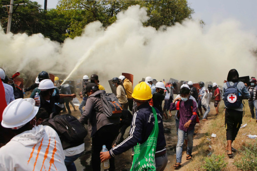 Myanmar demonstrators defy curfew with mass protests 1