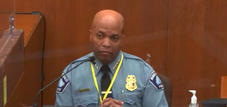 Minneapolis Police Chief Says George Floyd's Facial
Expression Shows Chauvin Used Excessive Pressure 1