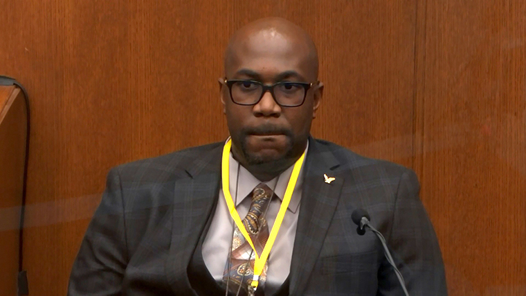 George Floyd's brother, Philonise Floyd, is now
testifying 1