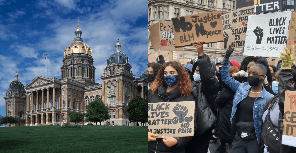 BREAKING: BLM Protestors, Including George Floyd’s Nephew,
Storm Iowa State Capitol 1