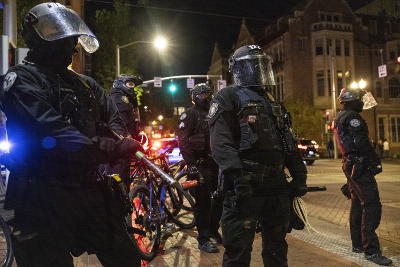 Portland Protesters Shatter Starbucks Windows, Start
Dumpster Fire 1