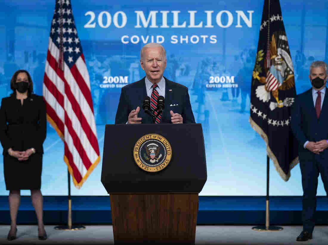 Biden Says Goal Of 200 Million COVID-19 Vaccinations In 100
Days Has Been Met 1