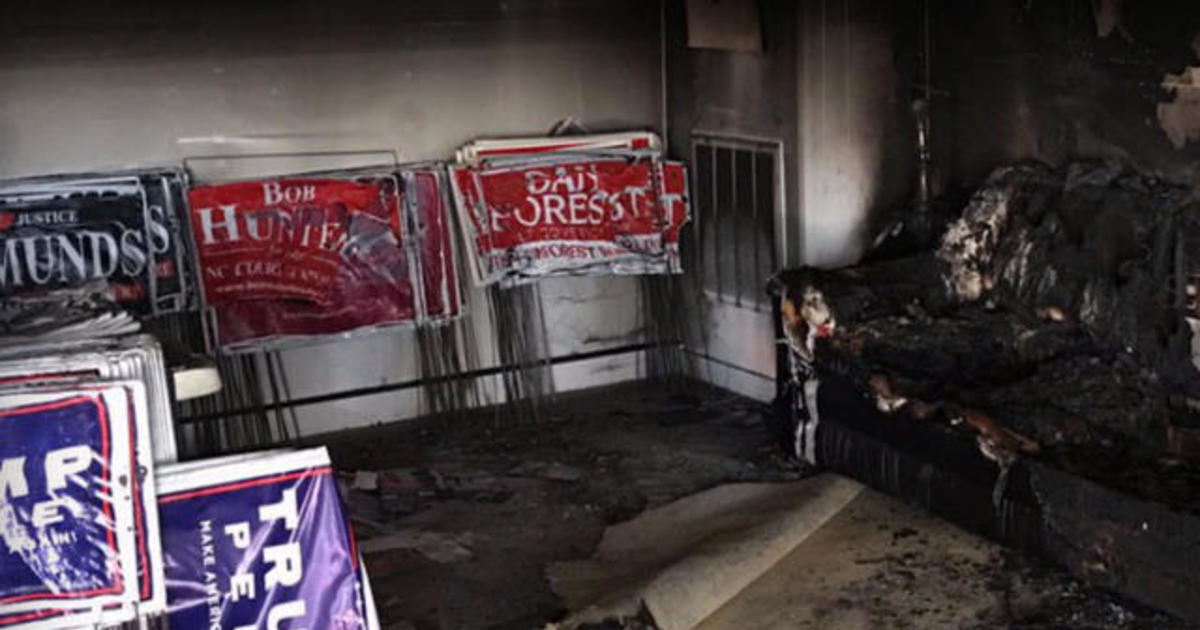 FBI and ATF investigate firebombing of N.C. GOP
office 1