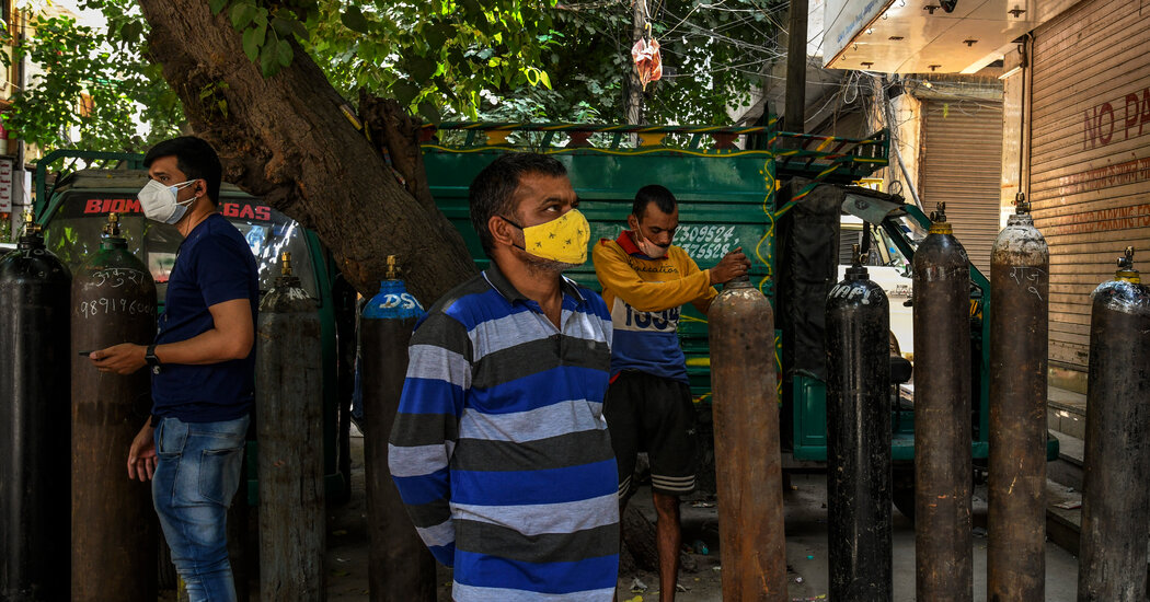 As Covid-19 Cases Rise in India, Oxygen Becomes
Scarce 1