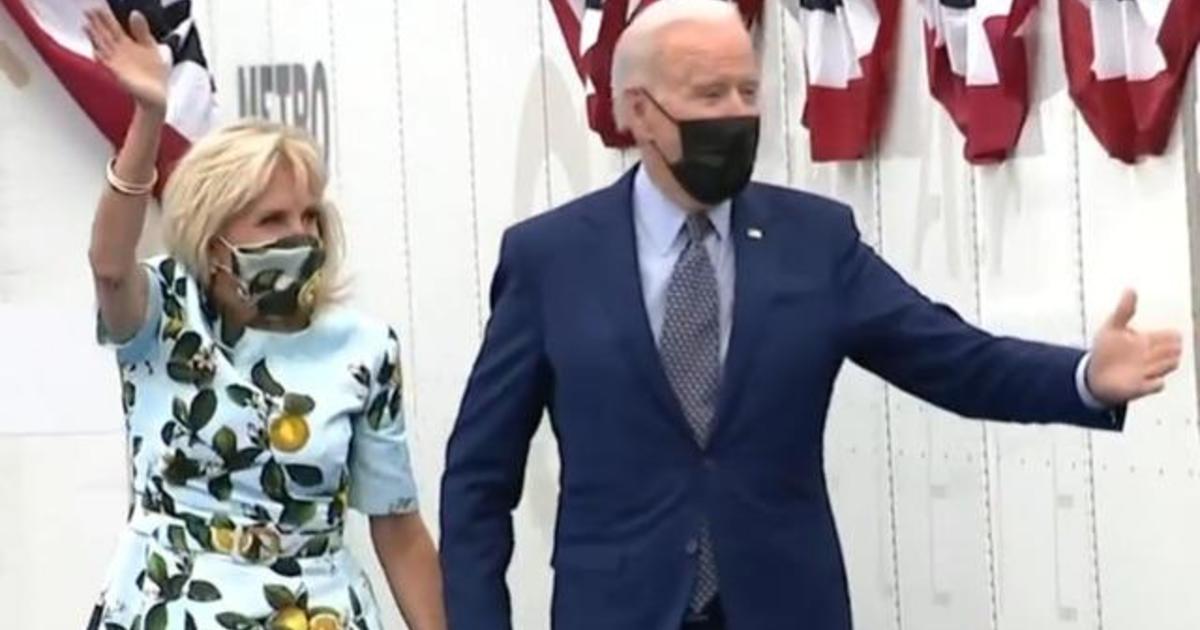 Biden touts his infrastructure plans in Georgia while
marking his 100th day in office 1