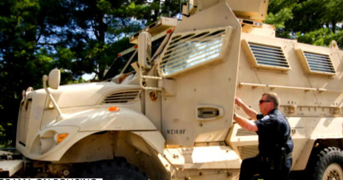 President Obama restricts military equipment for police
officers 1