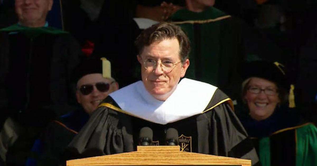 Stephen Colbert gives a funny farewell to Wake Forest
University class of 2015 1