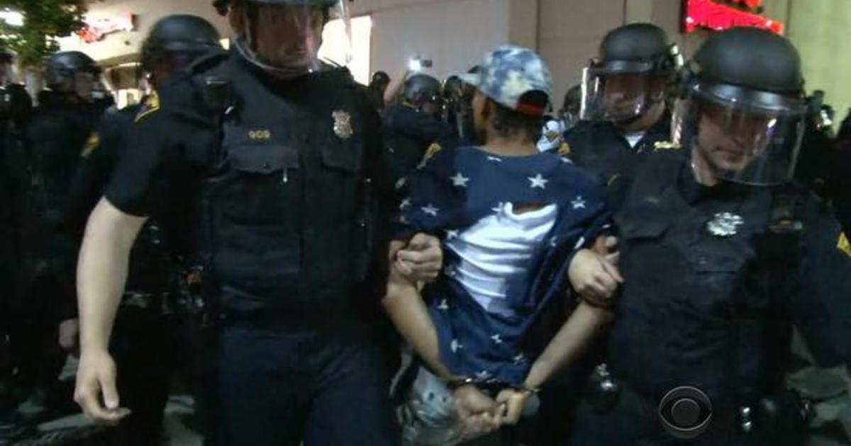 Dozens of protestors arrested in Cleveland after officer's
acquittal 1