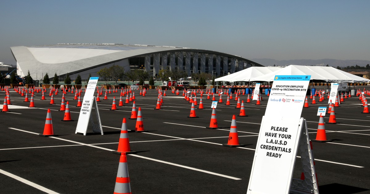L.A. Unified to open 25 community vaccination clinics as
part of school reopenings 1