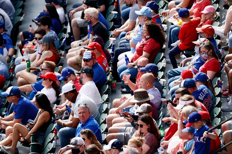 Texas Rangers Fans Fill Home Stadium to Capacity at Team's
Home Opener 1