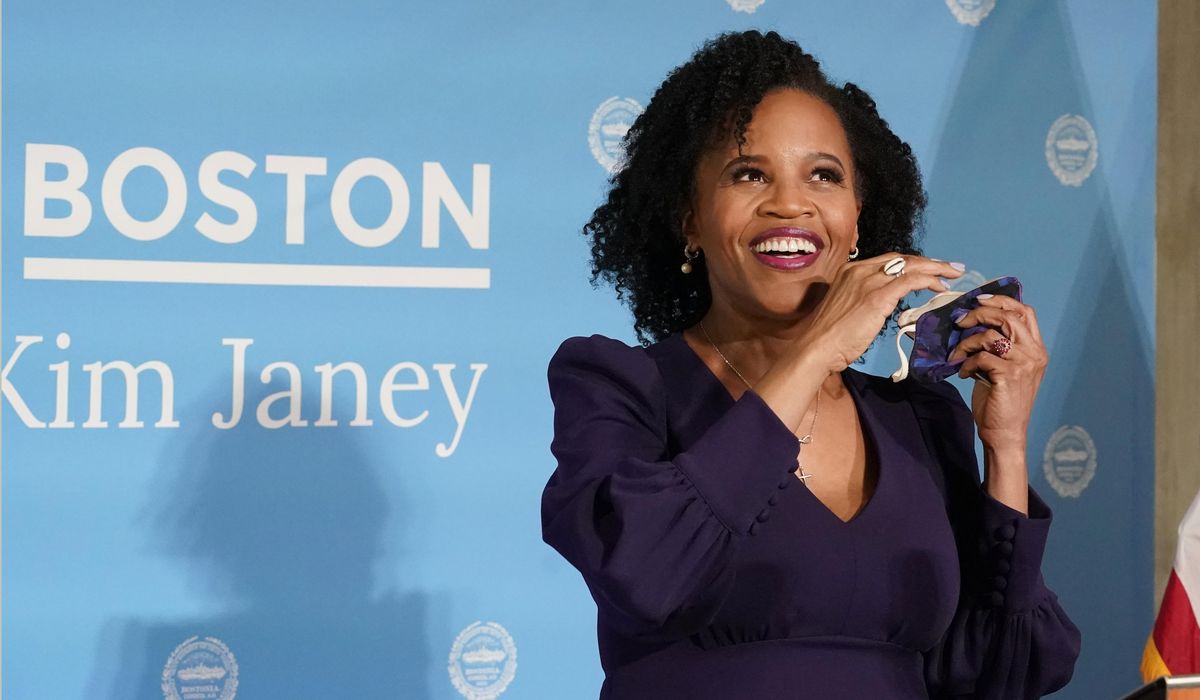 Acting Boston Mayor Kim Janey announces candidacy for
office 1