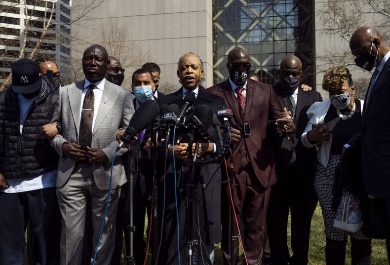 George Floyd's Family Holds Prayer Vigil Outside Courthouse
on Day 7 of Derek Chauvin Trial 1