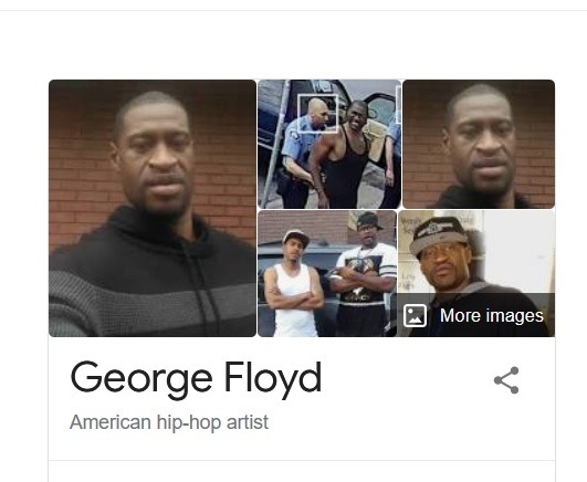Google Search Lists George Floyd As ‘American hip-hop
artist,’ Features His Songs About Drug Abuse 1