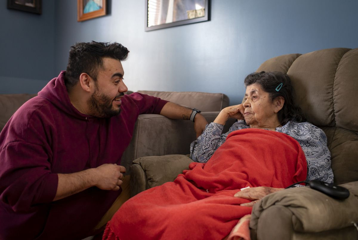 ‘I can finally hug her again’: Strong family bonds encourage
Latino elders to get vaccinated against COVID-19 as Chicago youth
help to book appointments 1 ‘I can finally hug her again’: Strong family bonds encourage
Latino elders to get vaccinated against COVID-19 as Chicago youth
help to book appointments 1