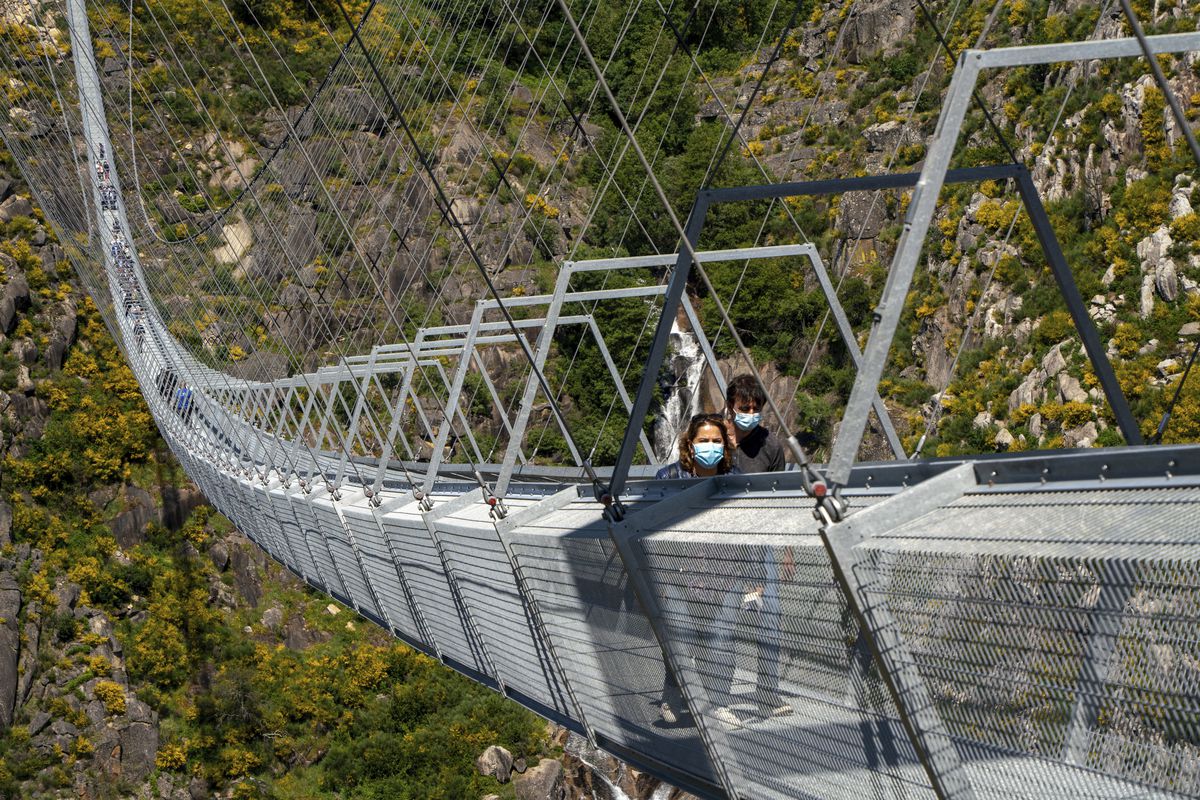 World’s longest pedestrian bridge opens in Portugal; it’s
not for the faint of heart 1