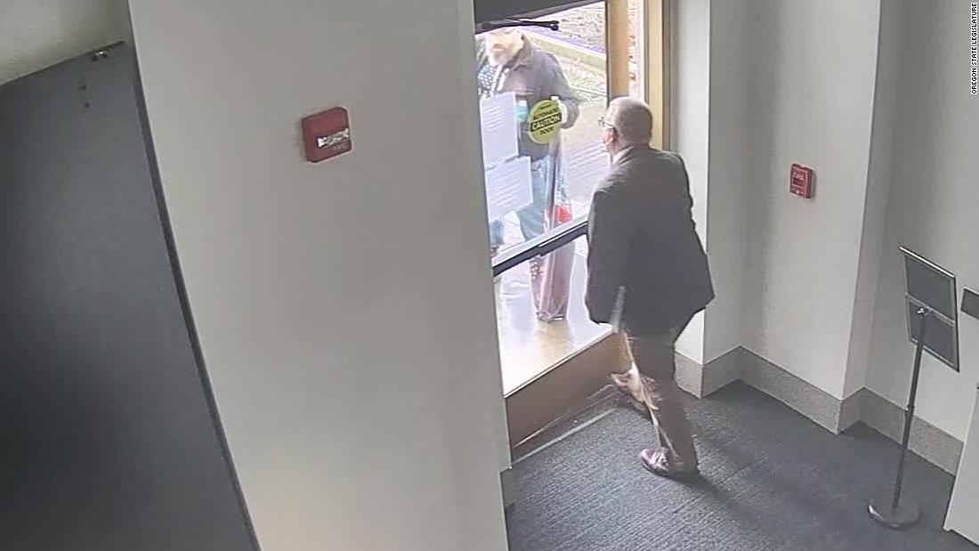 Surveillance video shows protesters enter state Capitol
after lawmaker opens door 1 Surveillance video shows protesters enter state Capitol
after lawmaker opens door 1