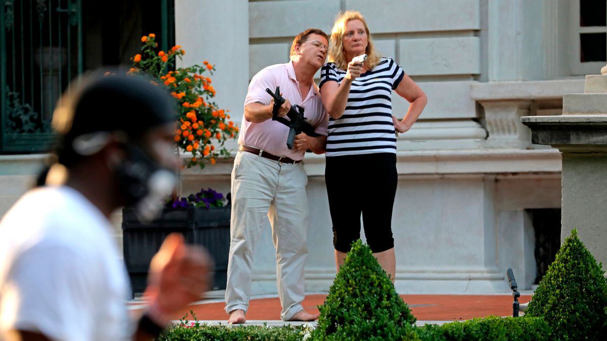 Mark McCloskey, the St. Louis lawyer who waved a gun at
protesters, is running for US Senate: ‘God came knocking on my door
last summer disguised as an angry mob’ 1